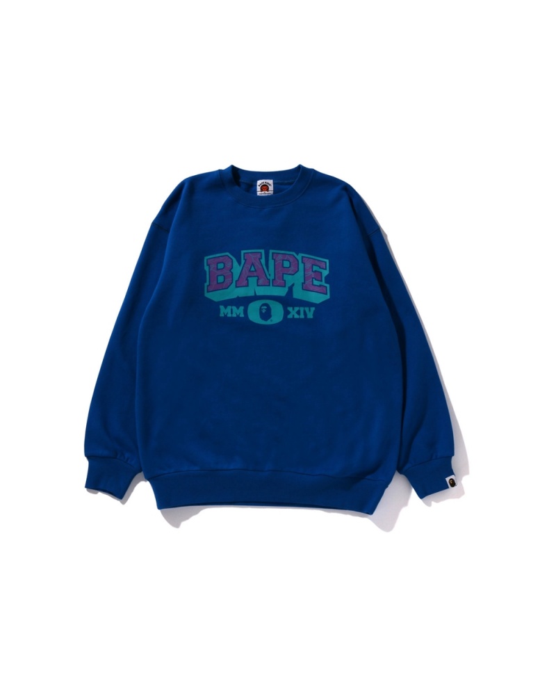 Hauts Bape Line Crewneck Jr Bleu Royal Bleu Enfant | ABH-89107050